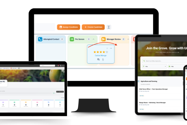 GateKeeper applicant tracking system shown across desktop, tablet and mobile devices